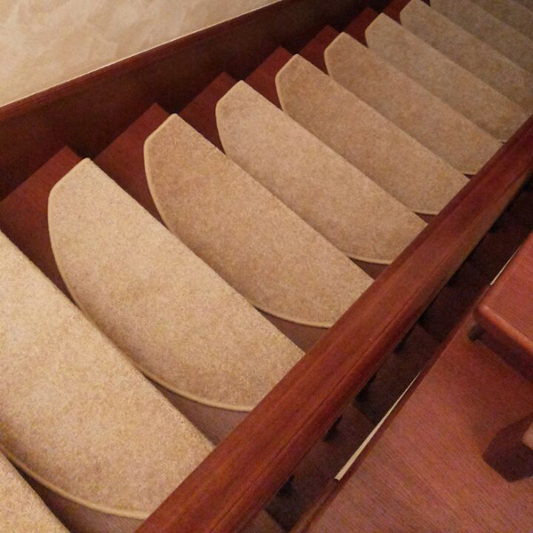 Ковровые накладки на лестницу Сливки бежевый